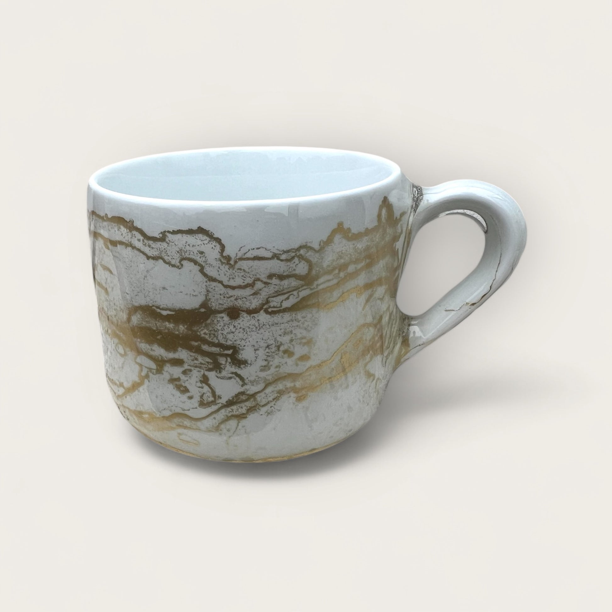 Gold coffee mug